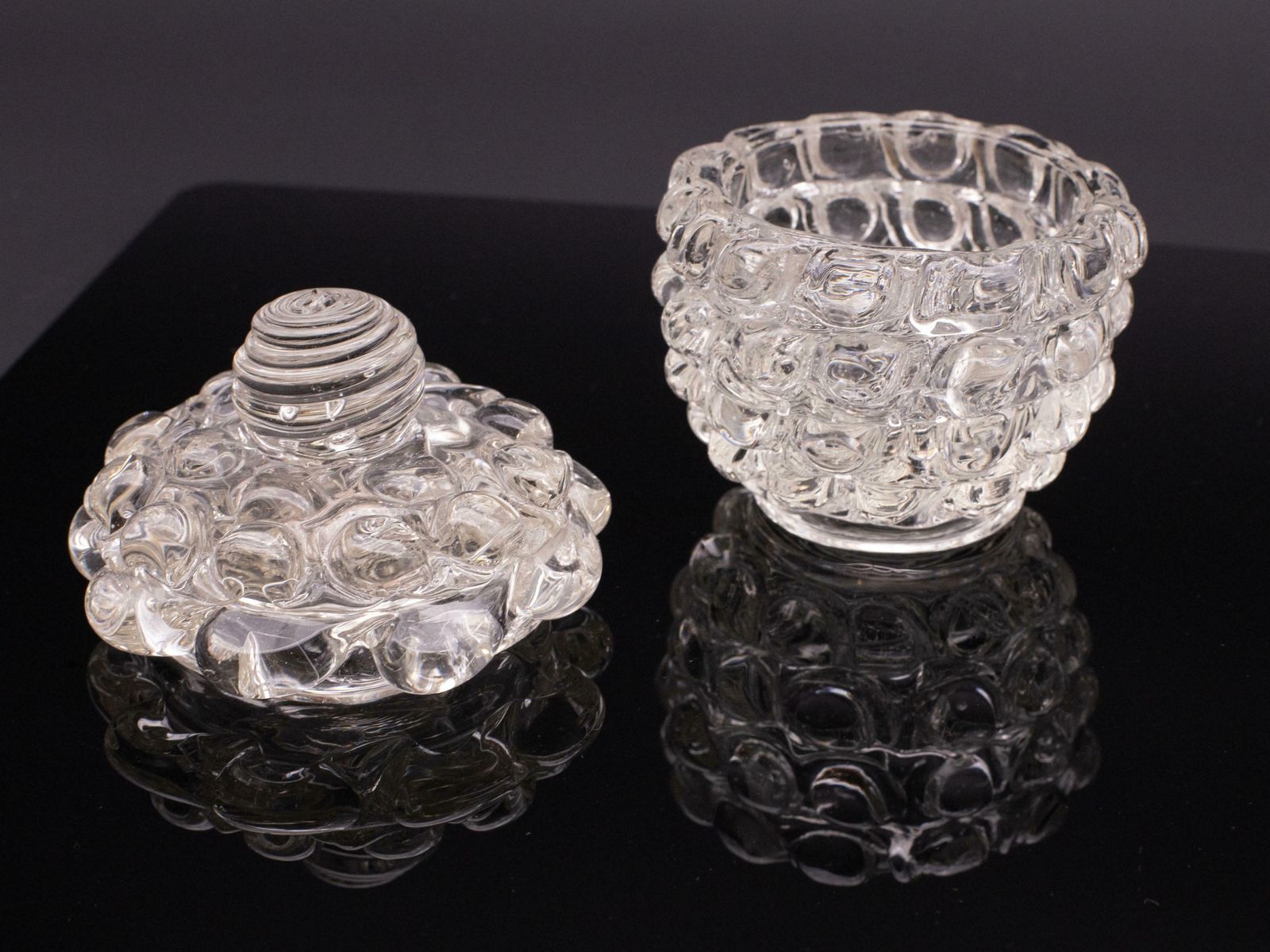 1606.0 Set Of 3 Series Lenti Vase Barovier & Toso Italy, Murano Glass, 1940s photo