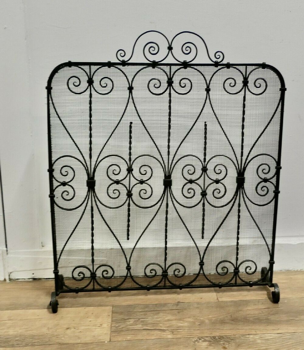 Wrought Iron Fire Screen
