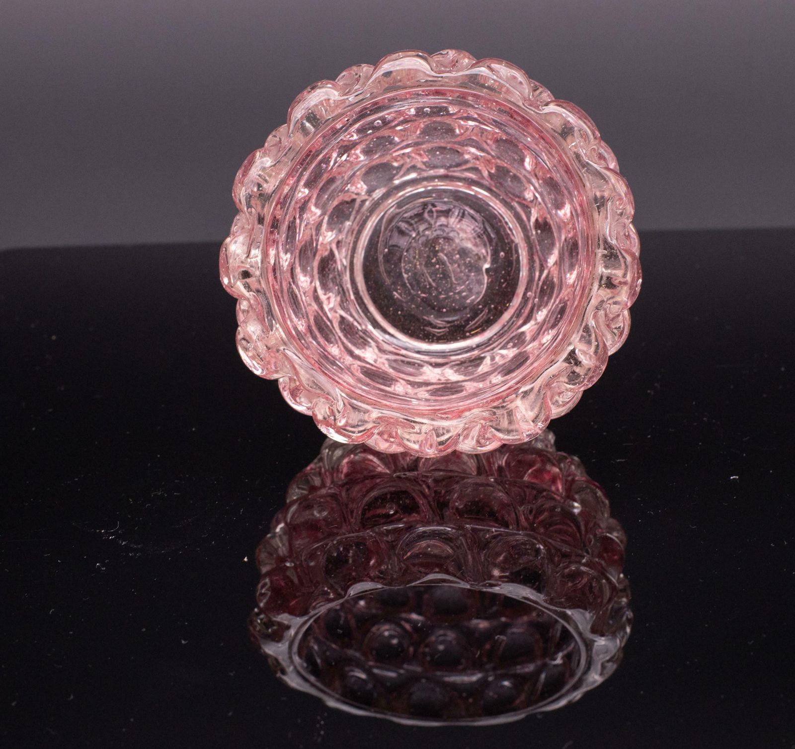 Rare Pink Ercole Barovier Series Lenti Vase Barovier & Toso Italy 1940s photo for sale