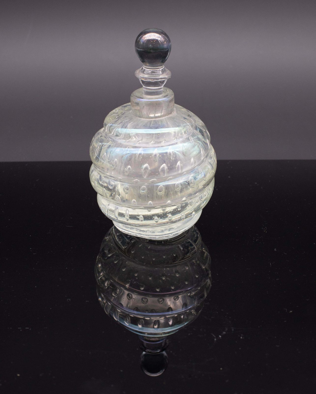 Bubbles Iridescent Vase By Barovier E Toso, 1950s photo vintage
