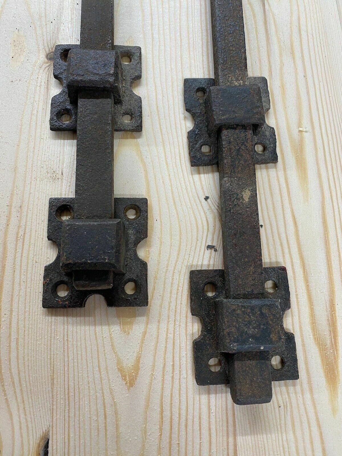 Large Antique Door Lock Bolts Inc Keeps Reclaimed Old Metal Iron Period Salvage photo vinterior