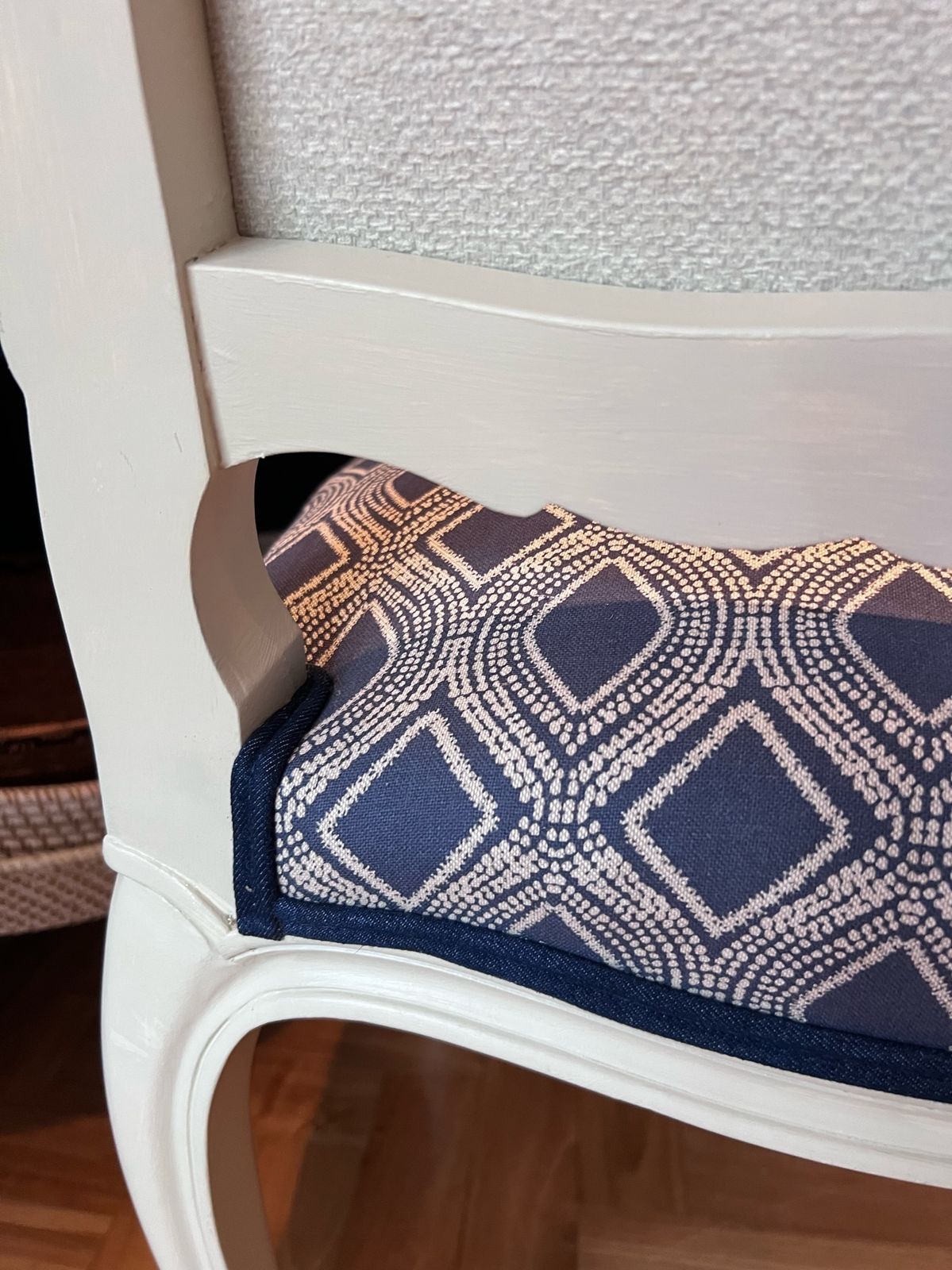 Carved Wood And Upholstery Dining Chair photo for sale
