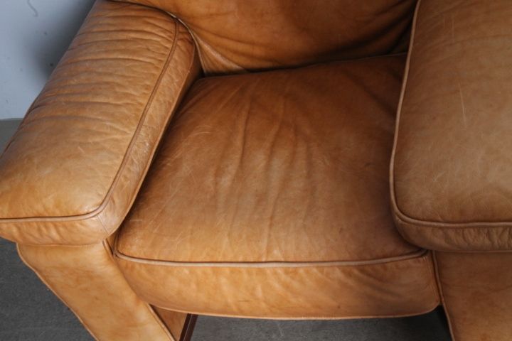 Designer Armchair   Modern 60s Leather. Vintage In Excellent Condition. photo vintage