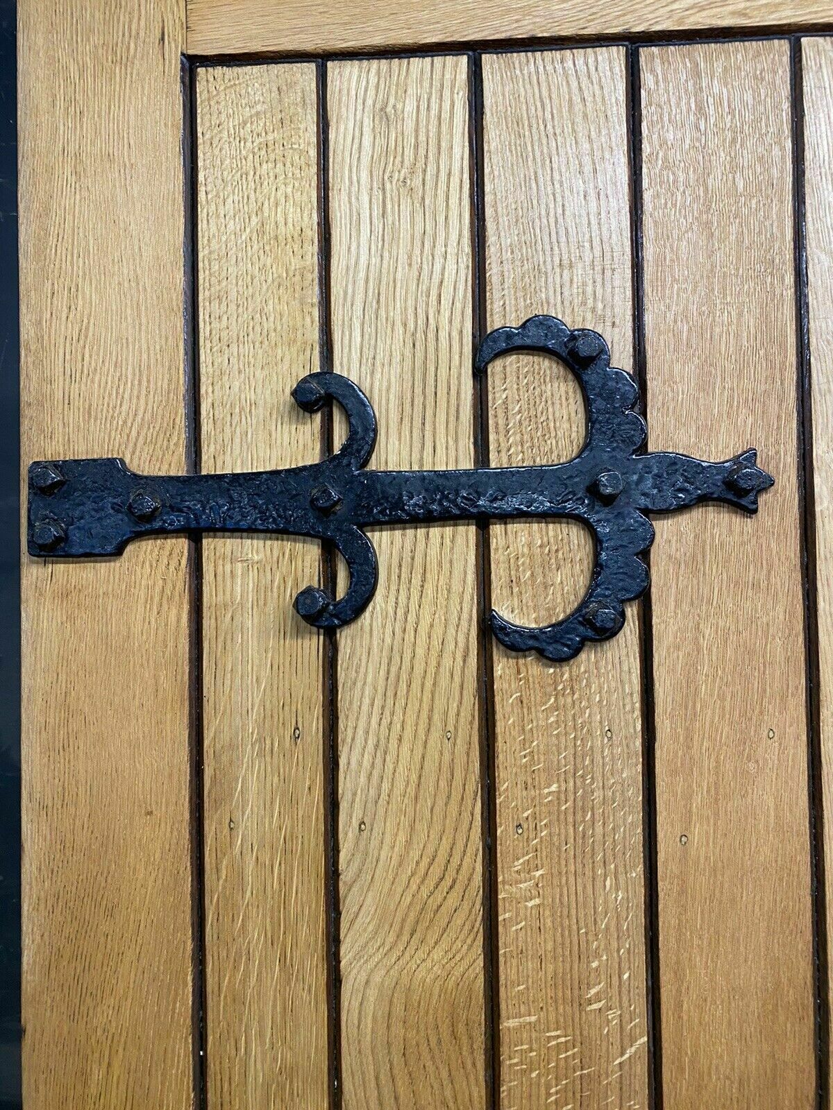 Solid Oak Front Door Stained Glass Old Period Antique Reclaimed Wood Cast Iron photo buy