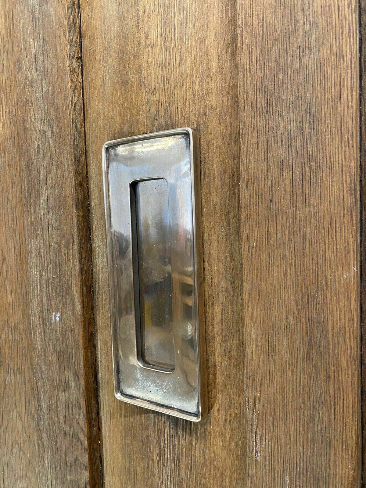 Solid Oak Front Door Old Period Antique Reclaimed Bronze Knocker Letterbox Wood photo 1711.0