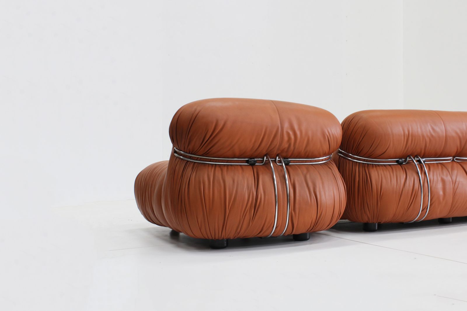 Soriana Lounge Set By Afra & Tobia Scarpa For Cassina In Cognac Leather photo 17522.09