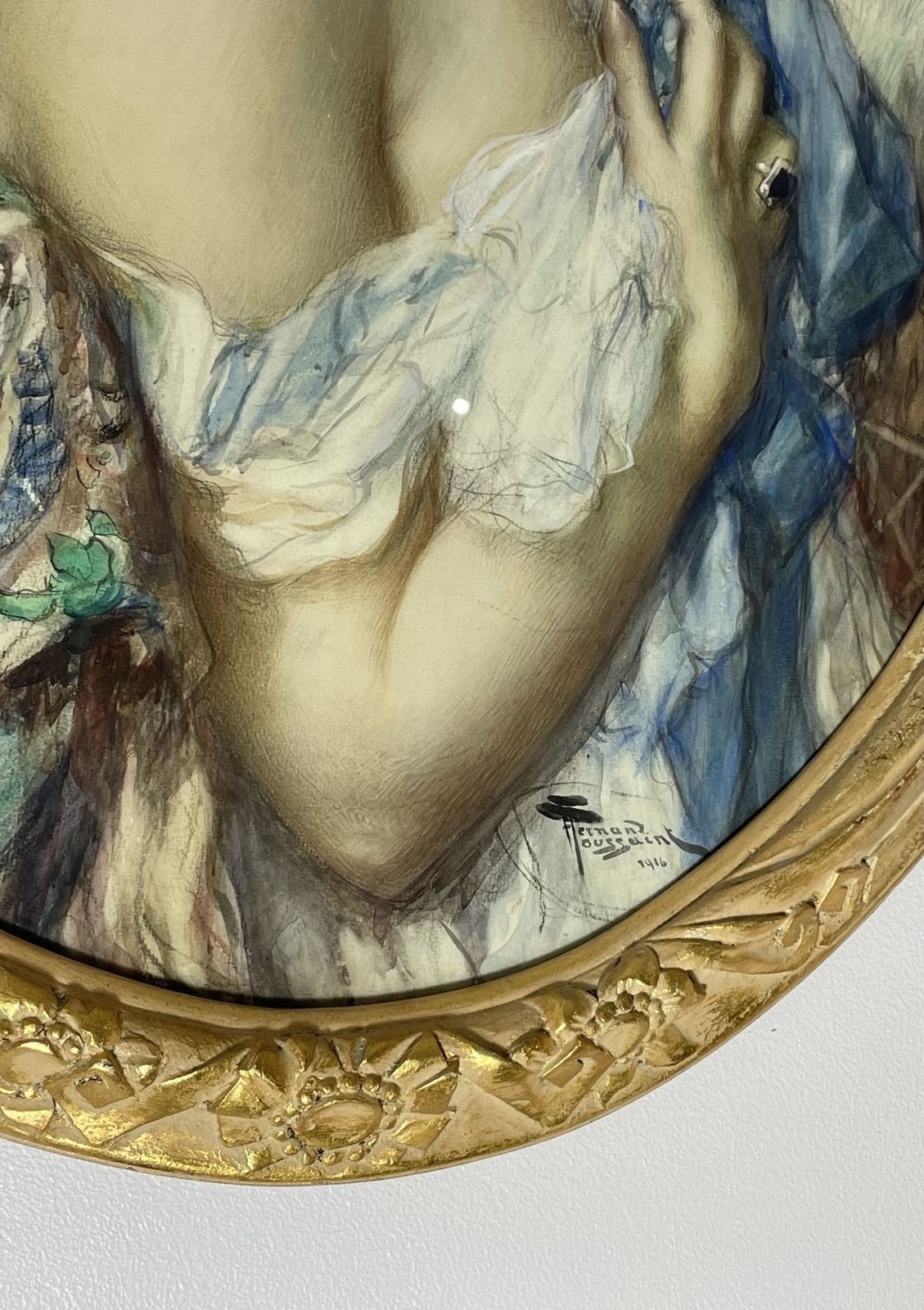 Watercolour Of A Lady By Fernand Toussaint (Belgian, 1873 1956) photo for sale