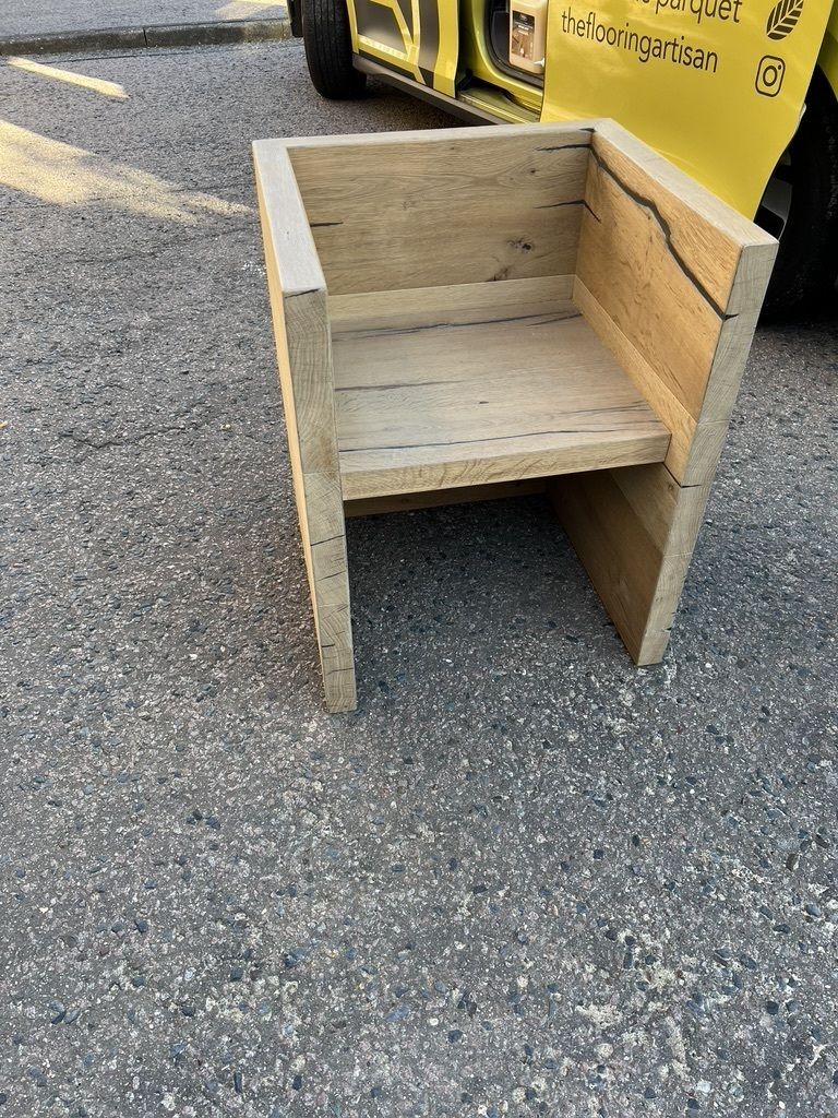 Beautiful Engineered Black Forest Oak Chair. Very Heavy And Substantial. Statement Piece photo furniture