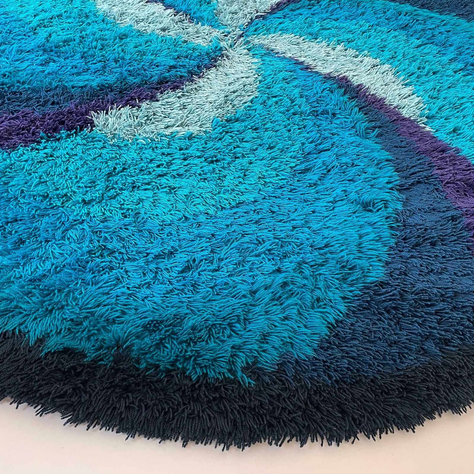 photo vinterior Extra Large Original Scandinavian High Pile Rya Rug By Ege Taepper, 1970s