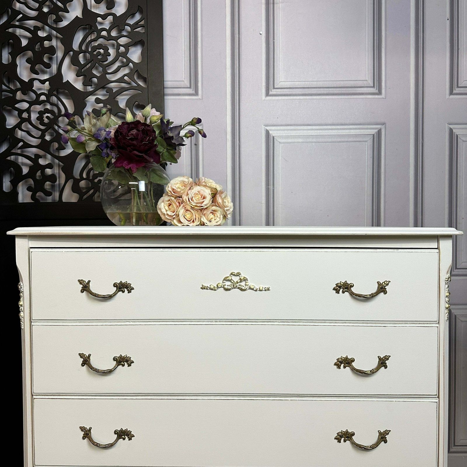 French Style Chest Of Drawers Louis Style Drawers Painted White Commissions Open photo 425.0