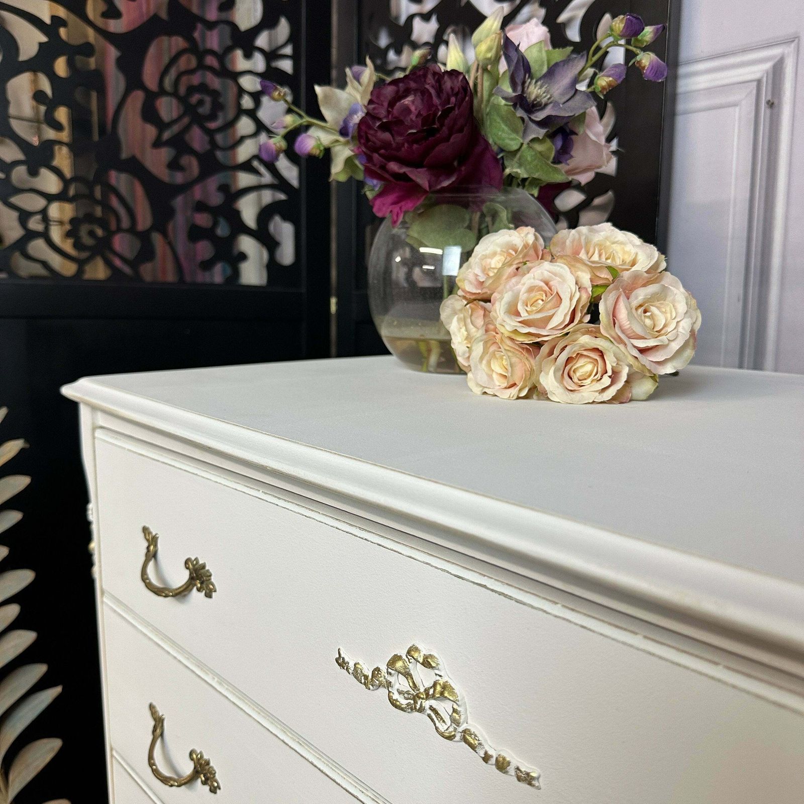 French Style Chest Of Drawers Louis Style Drawers Painted White Commissions Open photo vinterior