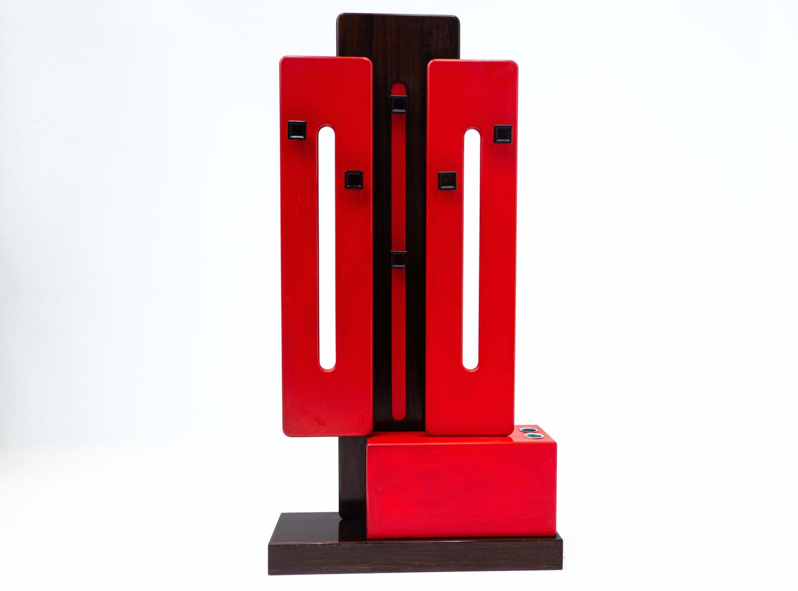 Mid Century Red Modulable Coat Rack By Carlo Di Carli For Fiarm, Italy 1960s photo for sale