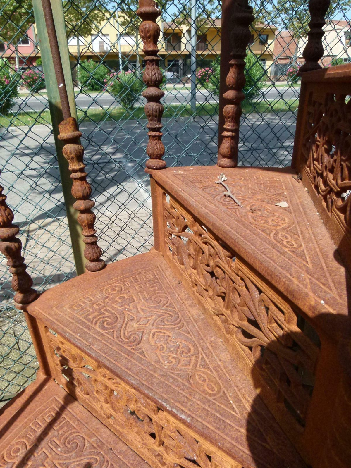 Home Decor 20th Century Art Nouveau Style Iron Spiral Staircase photo