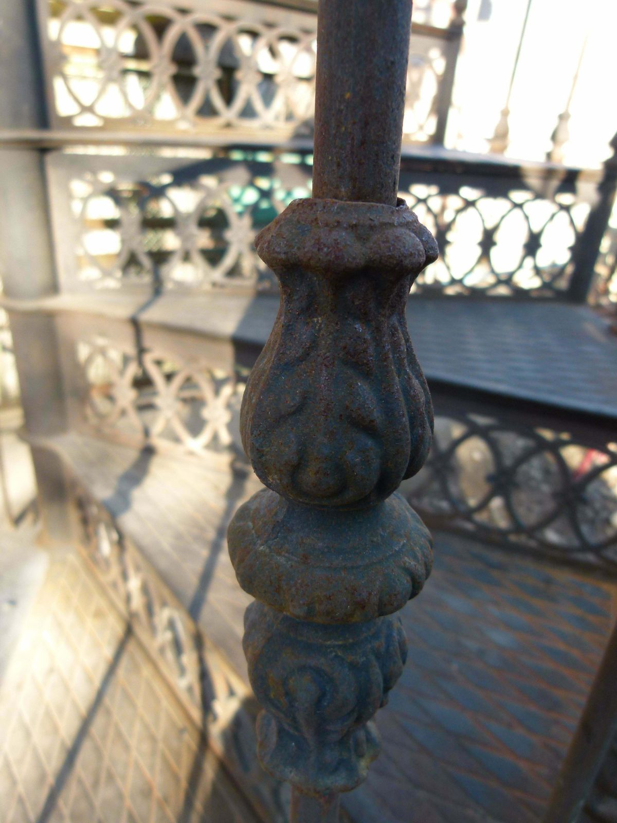 20th Century Art Nouveau Style Cast Iron Spiral Staircase From Spain photo buy