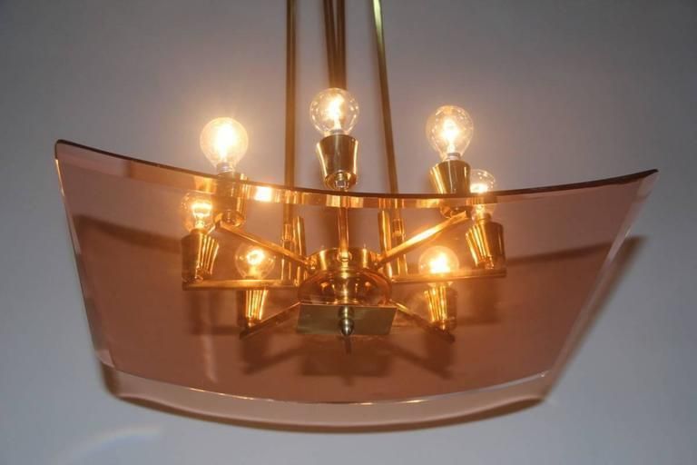 photo furniture Mid Century Modern Chandelier Italian 1940 Attributed Pietro Chiesa Fontana Arte