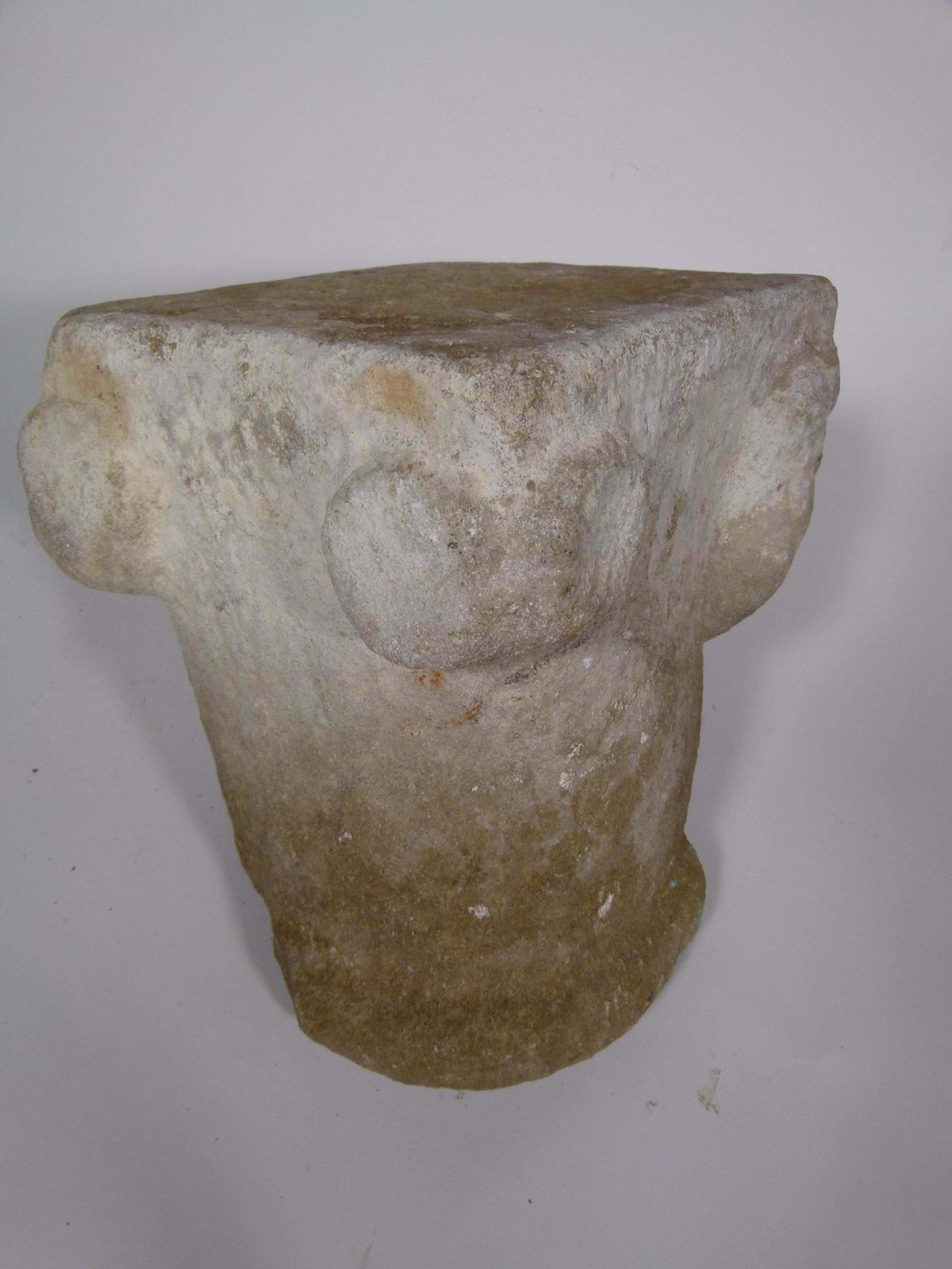 Romanesque Hand Carved Limestone Capital From Spain photo for sale