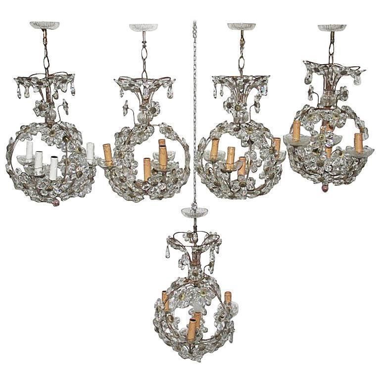 Mid Century Modern Chandeliers French 1950s Crystal Metal Forged photo furniture