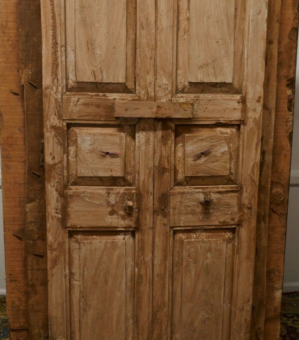 Anglo Indian Painted Doors In Original Frame, Wall Art photo buy