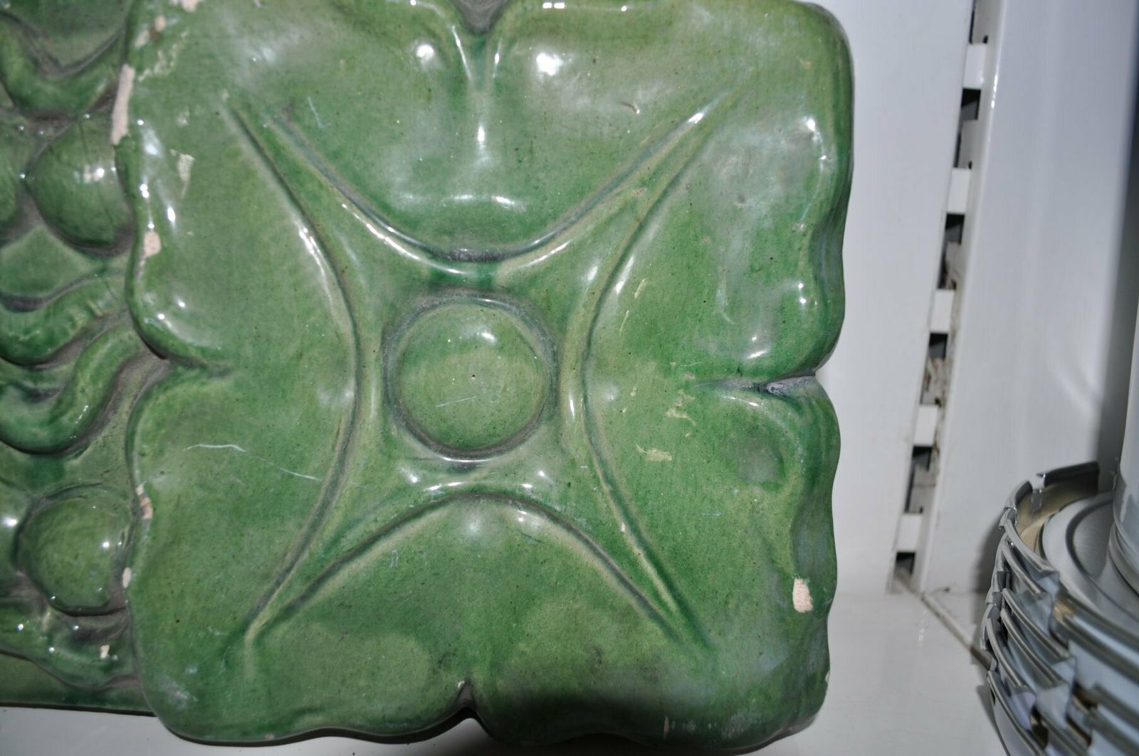 Hungarian Glaze Stove Tile, 1800s photo Home Fixtures