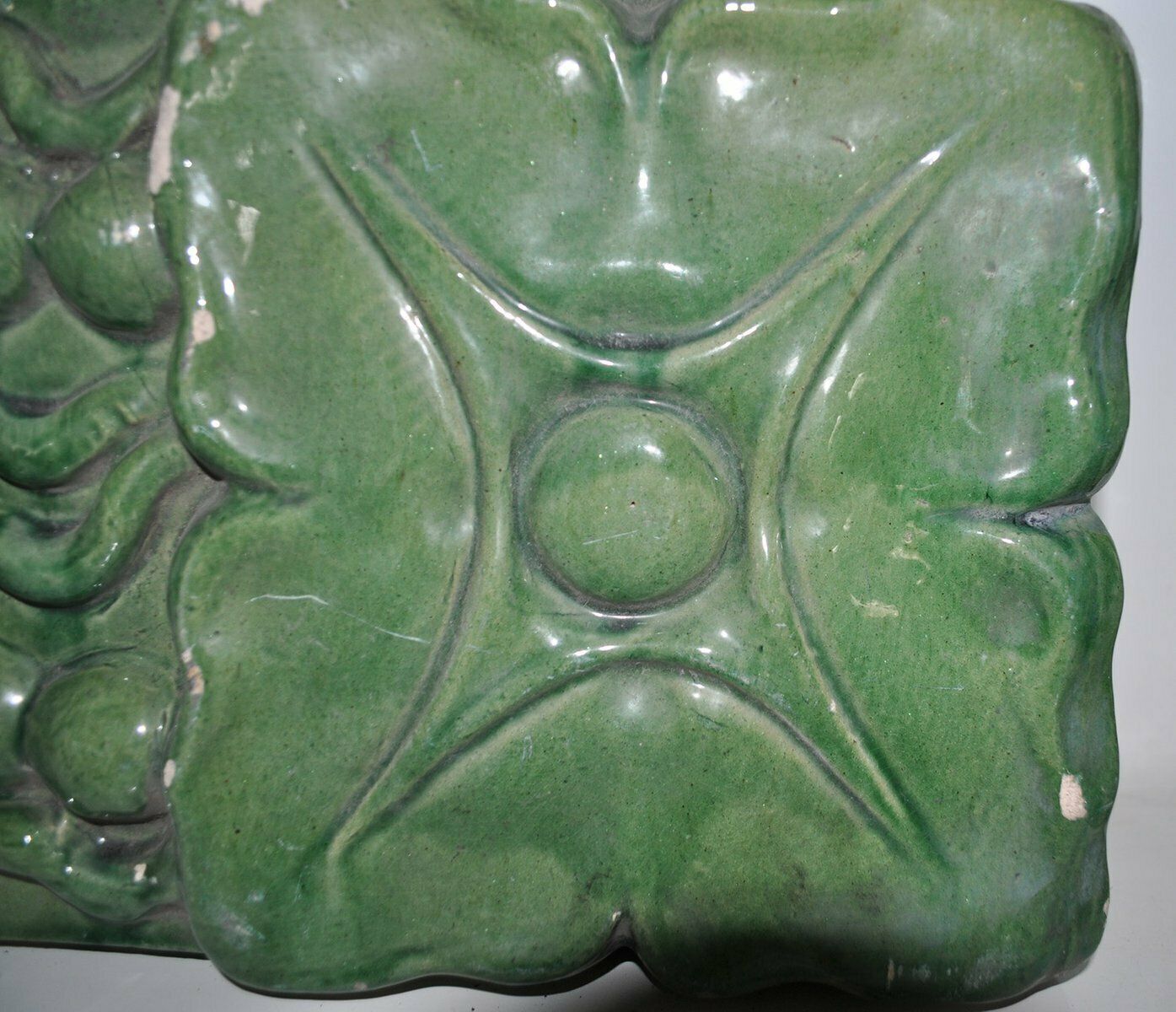 Hungarian Glaze Stove Tile, 1800s photo vinterior