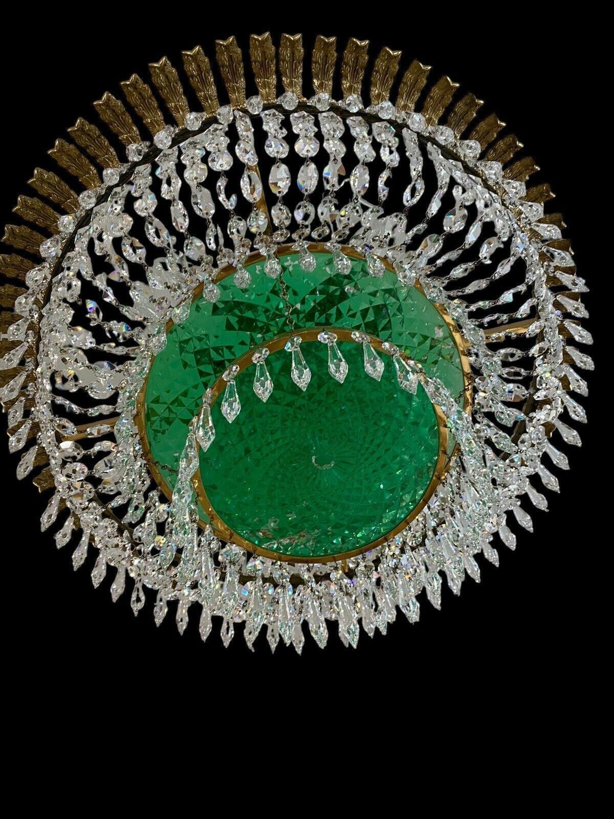 17700.0 X Large Hand Cut Crystal Chandelier Baguette French Light French Ormolu V Rare photo