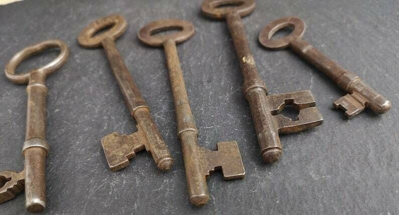Antique Steel Keys, Victorian, Cabinet Of Curiosity photo Home Decor