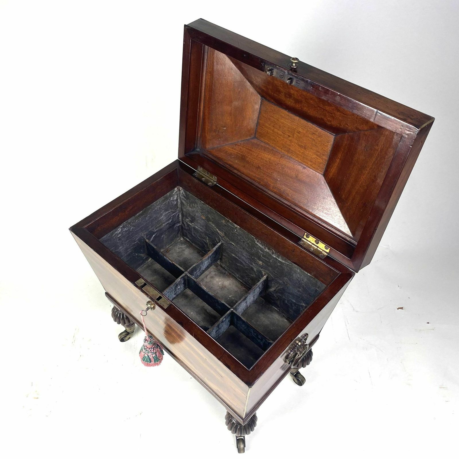 Small Regency Mahogany Sarcophagus Shaped Cellarette photo Furniture