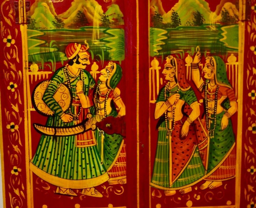Indian Miniature Doors, Folk Art Shutters photo furniture
