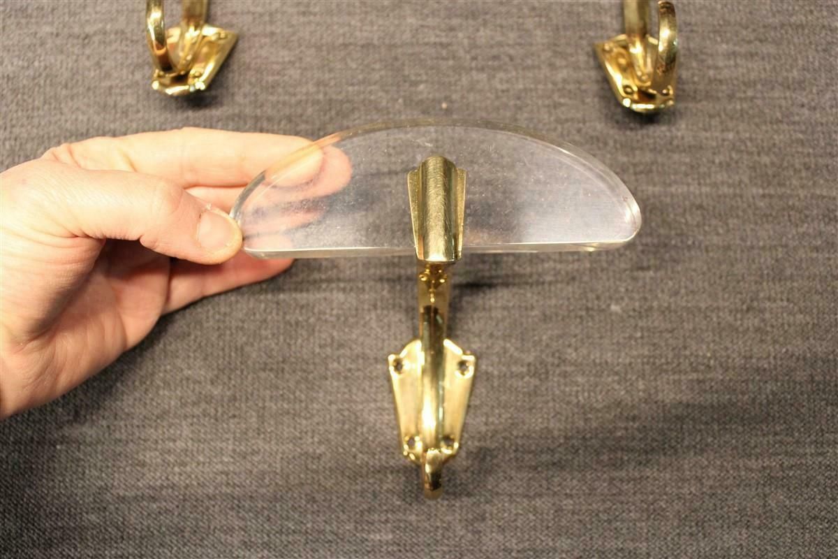 Coat Hangers In Lucite And Solid Brass Italian 1950s Mid Century Design photo Furniture
