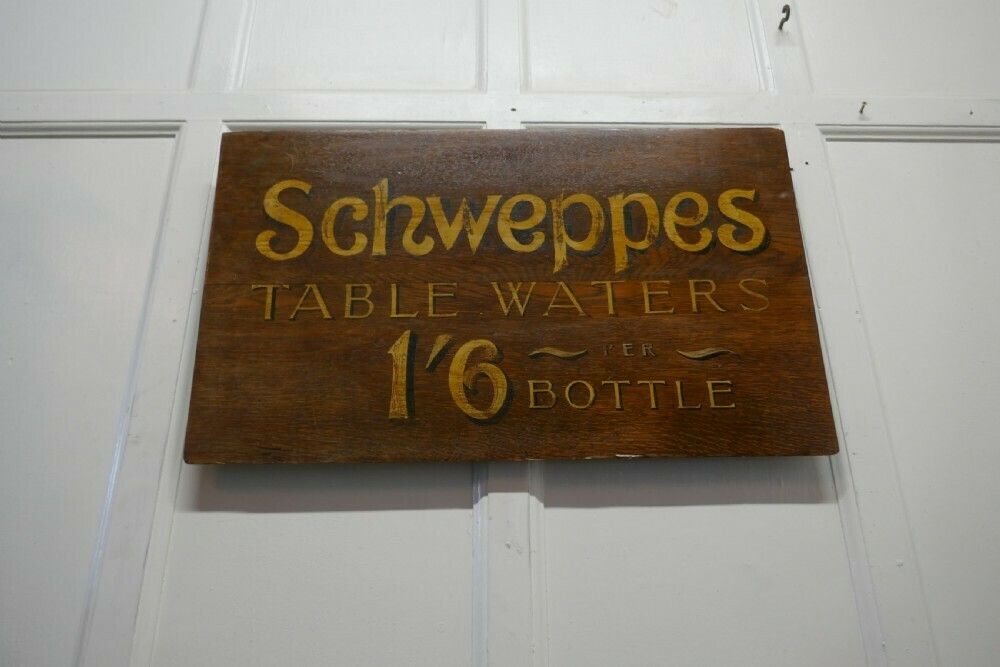 Schweppes Table Waters Oak Trade Sign Board photo 666.0