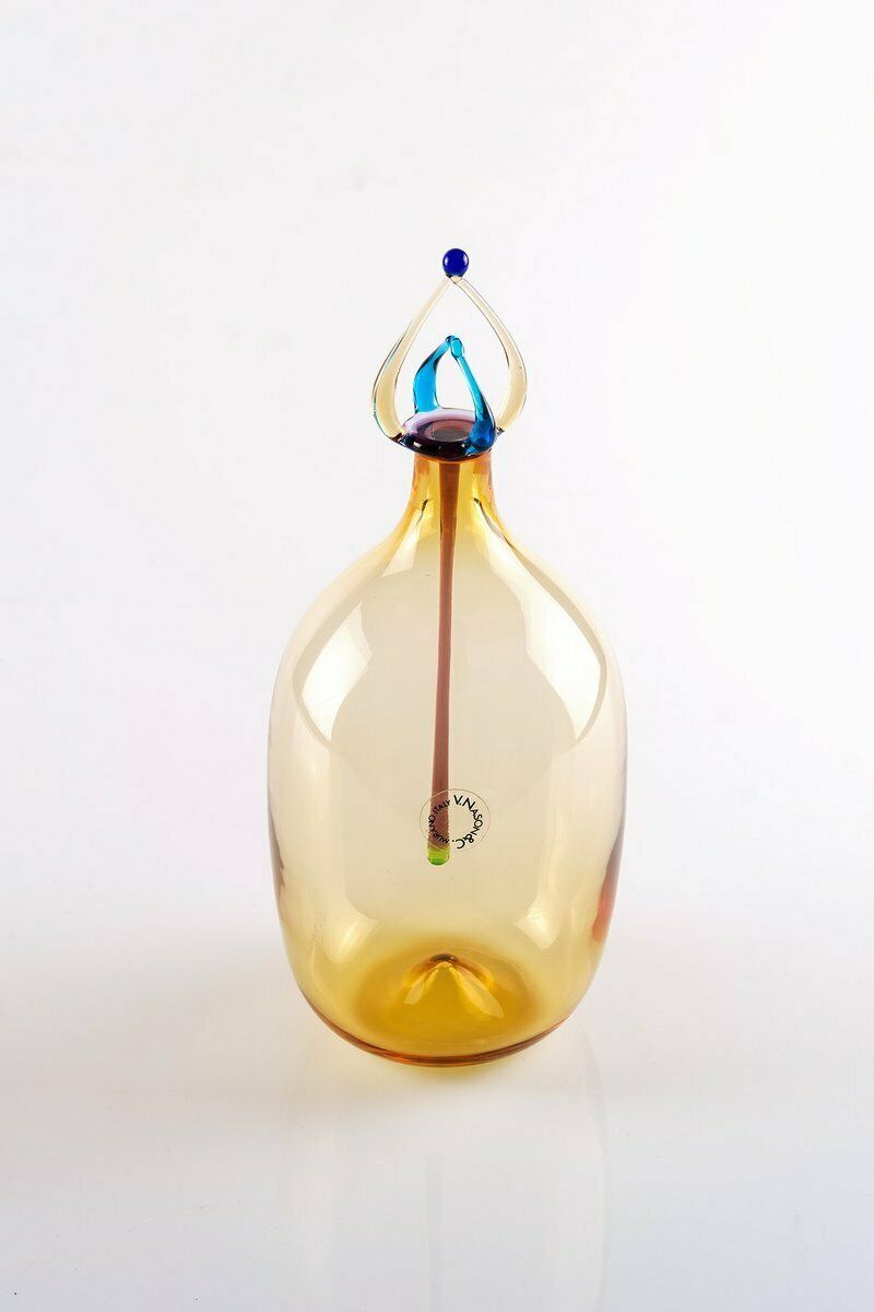Murano Glass Bottle By Vincenzo Nason, Italy