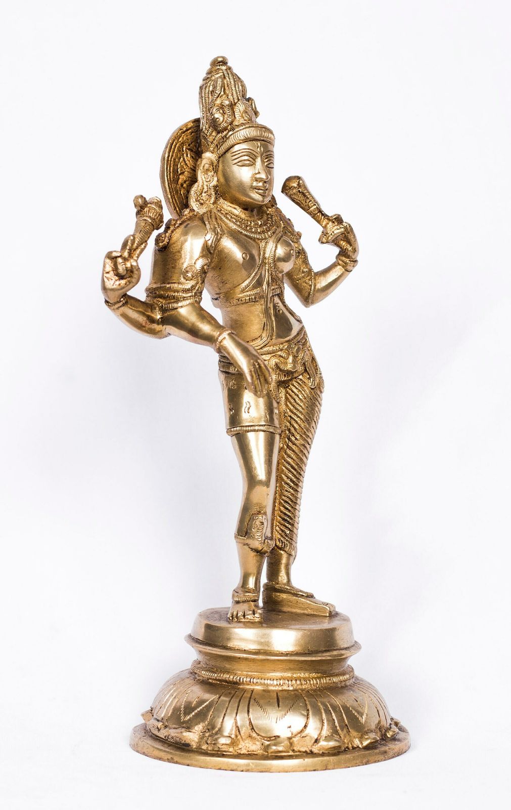 Large Brass Dancing Girl Sculpture | Female Oriental Statue | Beautiful Brass Woman Figurine photo buy