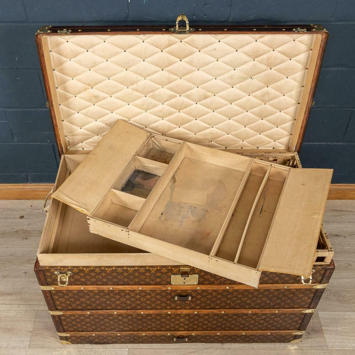 photo for sale 20th Century Louis Vuitton "Malle Haute" In Monogram Canvas, France, C.1910