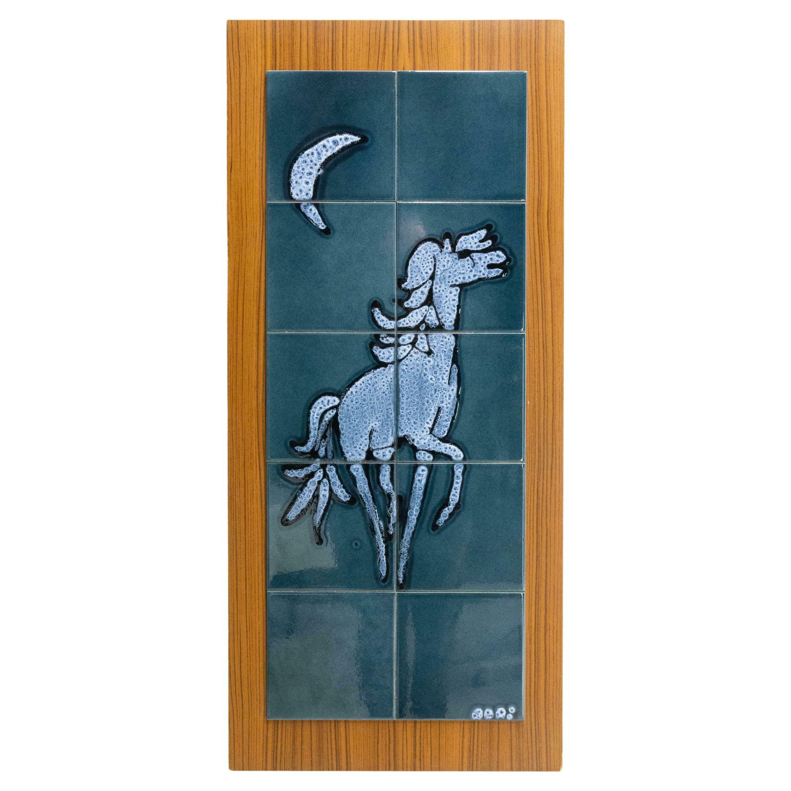 Tiles Horse Under The Moon Mid Century, France