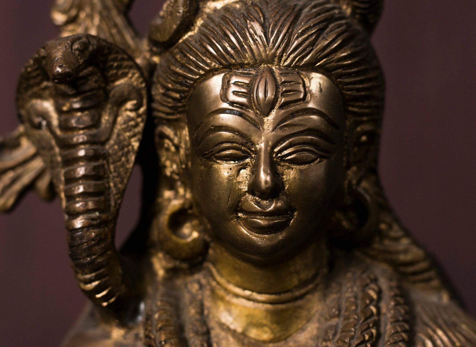 Antique Brass Shiva Sculpture | Hindu Temple Idol | Meditating Shiva Statue