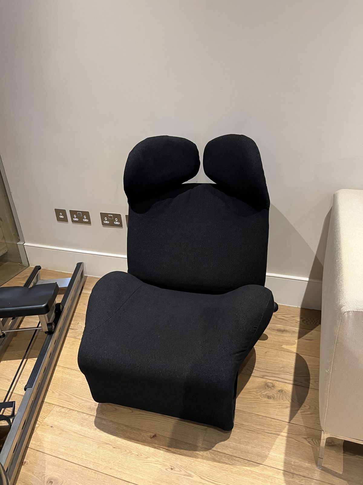Cassina Wink Chair In Black Upholstery photo for sale