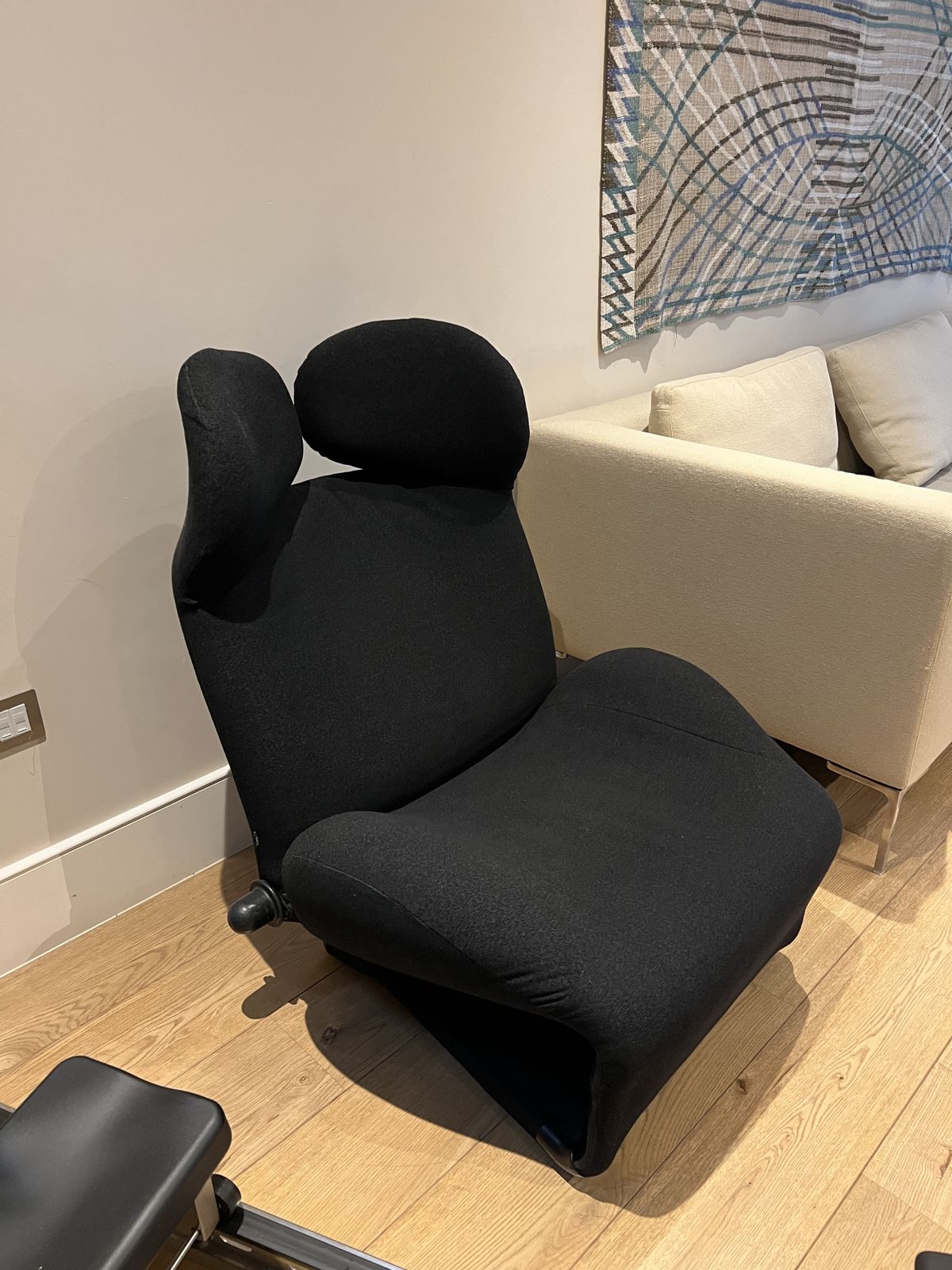 Cassina Wink Chair In Black Upholstery photo Furniture