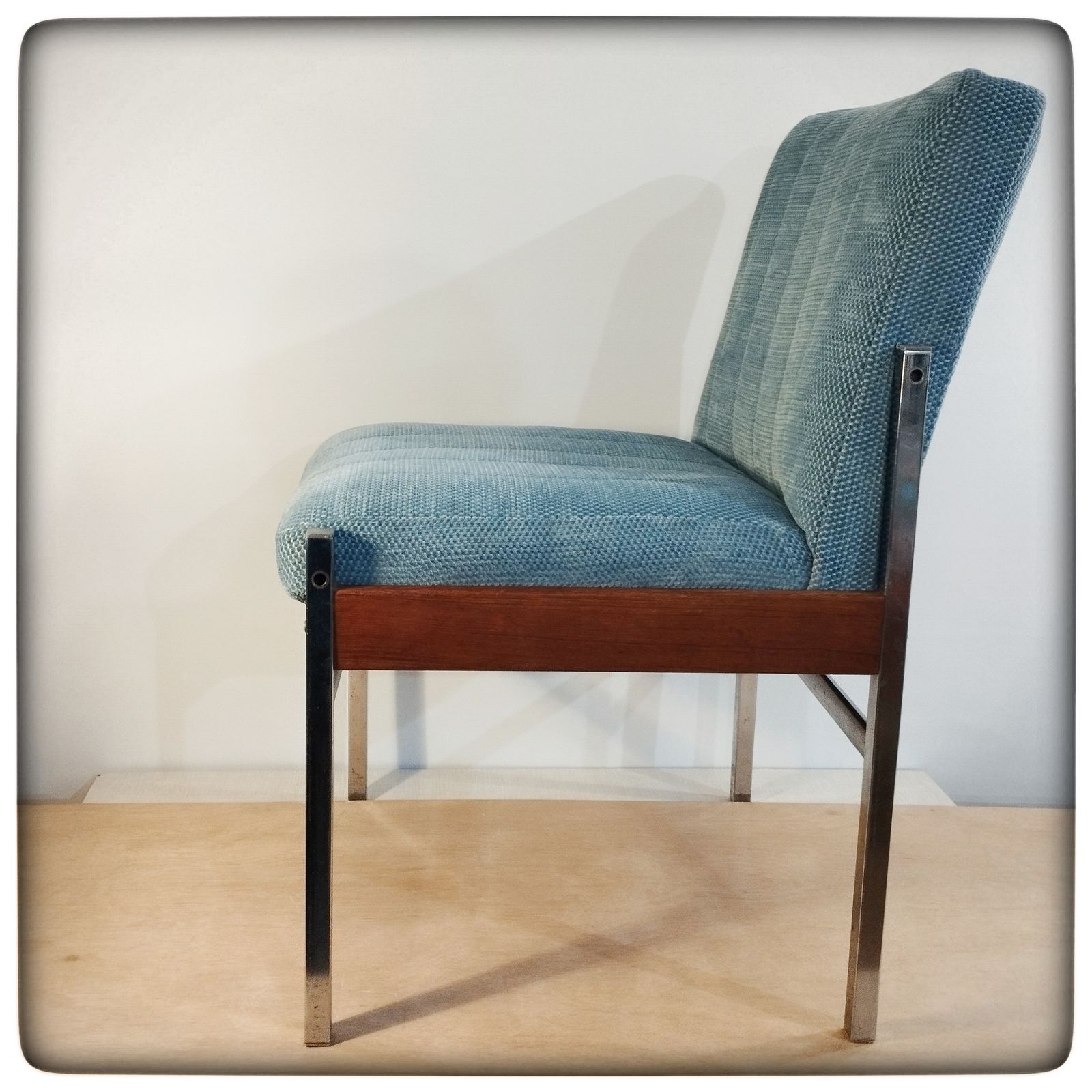 Pair Of 1970s Antocks Lairn Chrome And Teak Accent Chairs photo furniture
