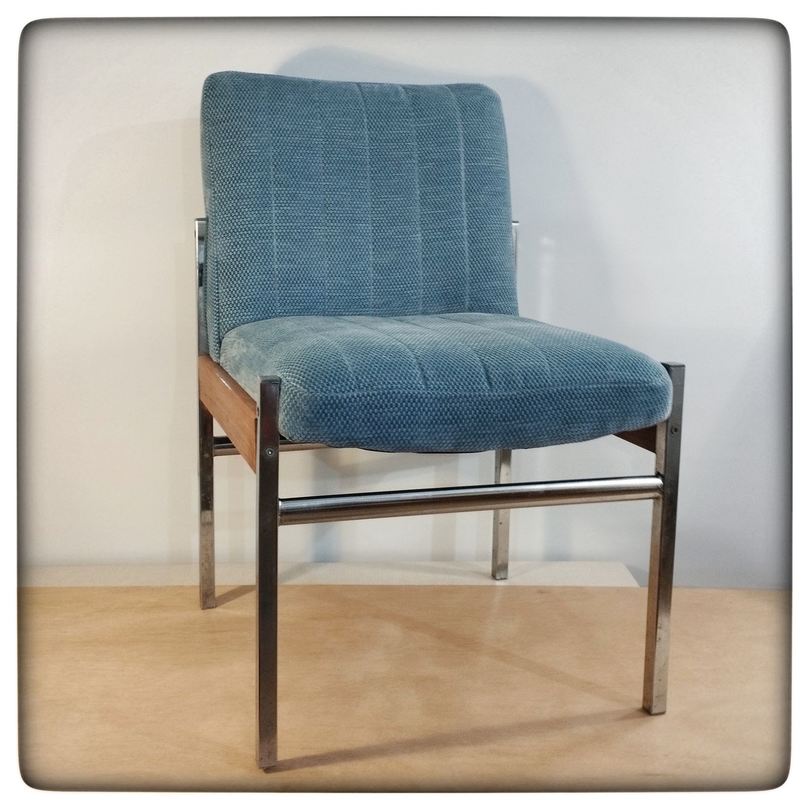 Pair Of 1970s Antocks Lairn Chrome And Teak Accent Chairs photo 495.0