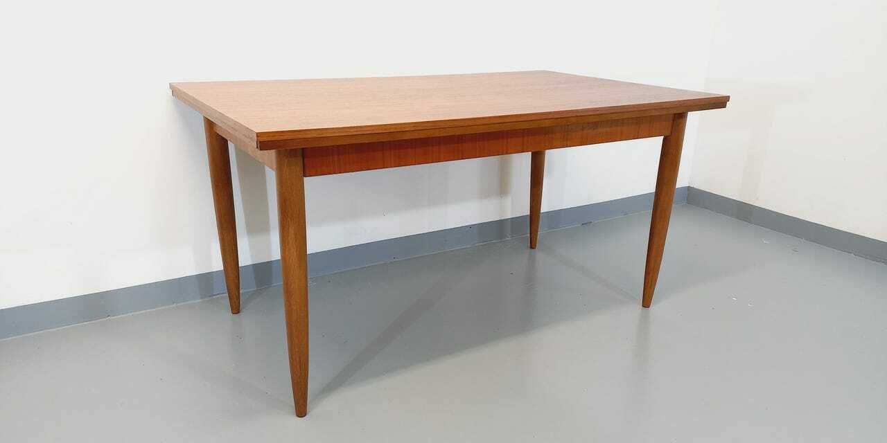 Table rectangulaire scandinave en teck photo Mobilier