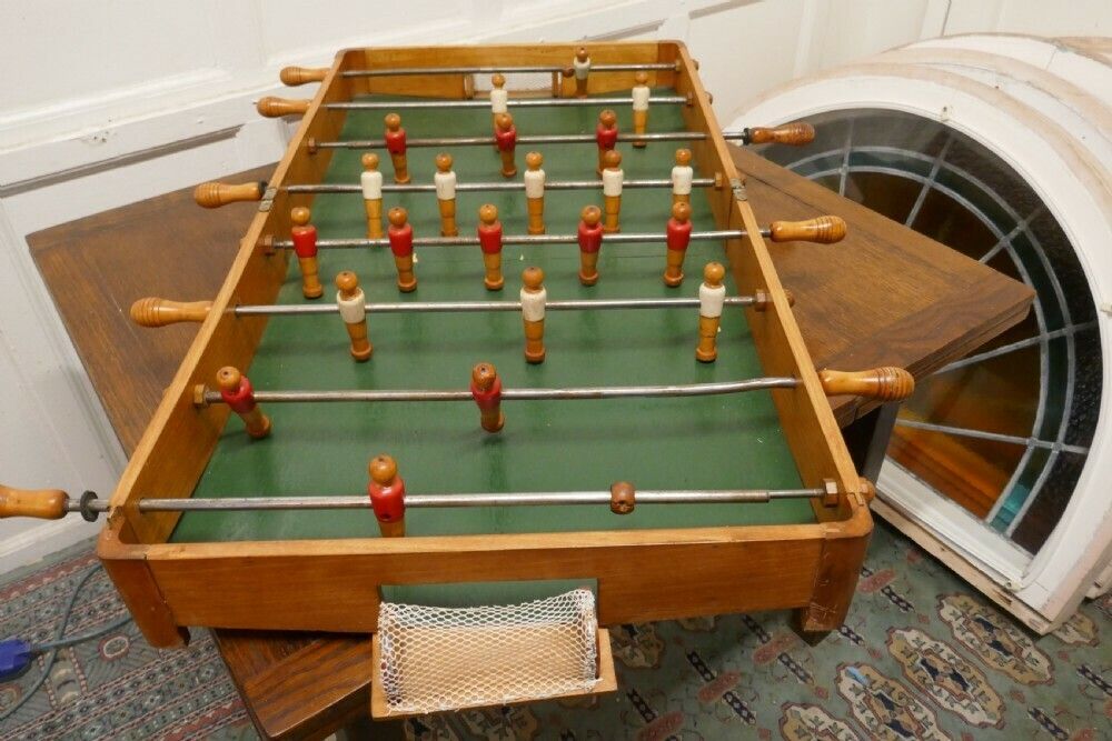 French Wooden Table Top Football Soccer Game photo for sale