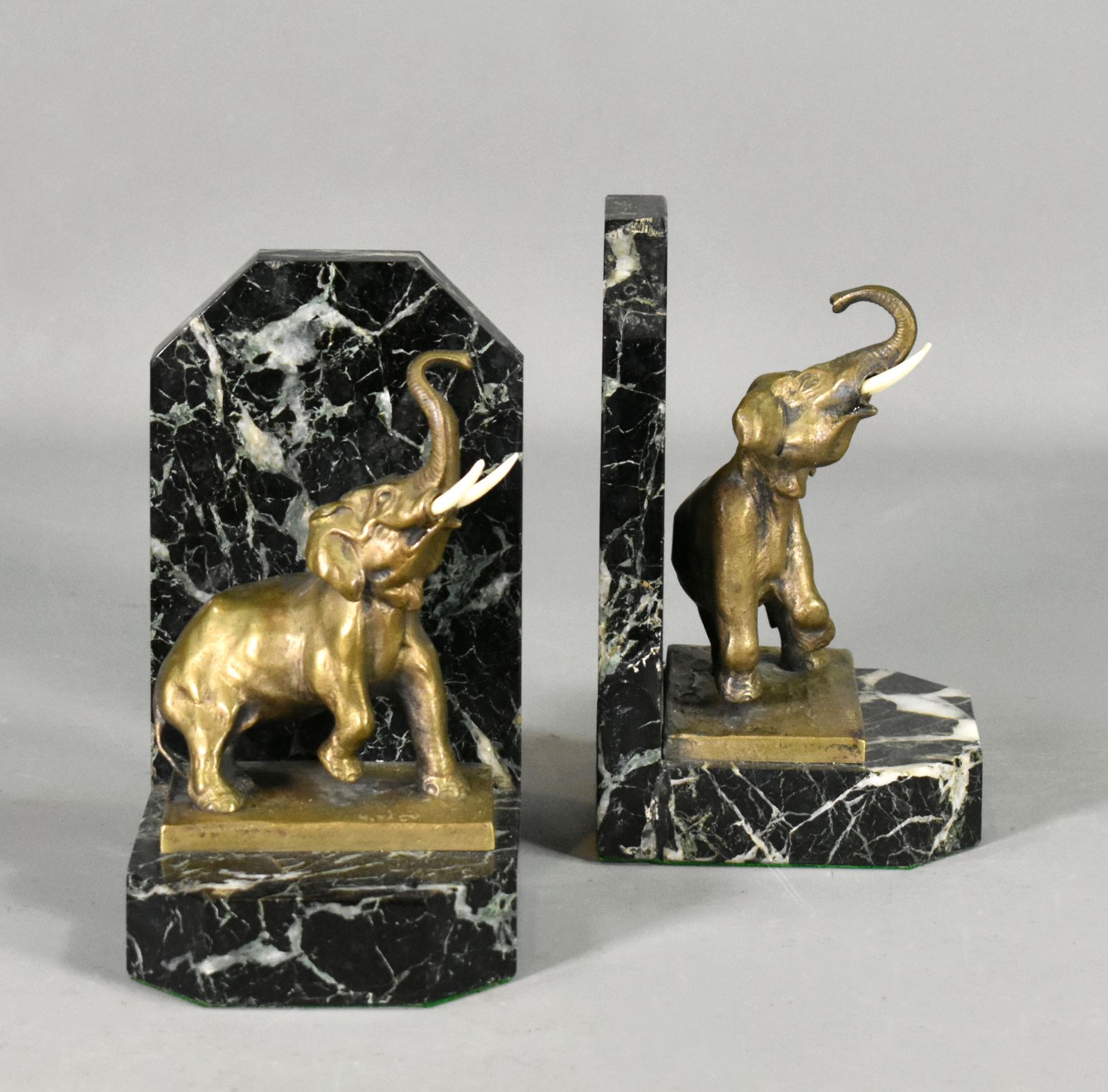 Pair Of French Art Deco Bookends Signed H Fady In Bronze photo furniture