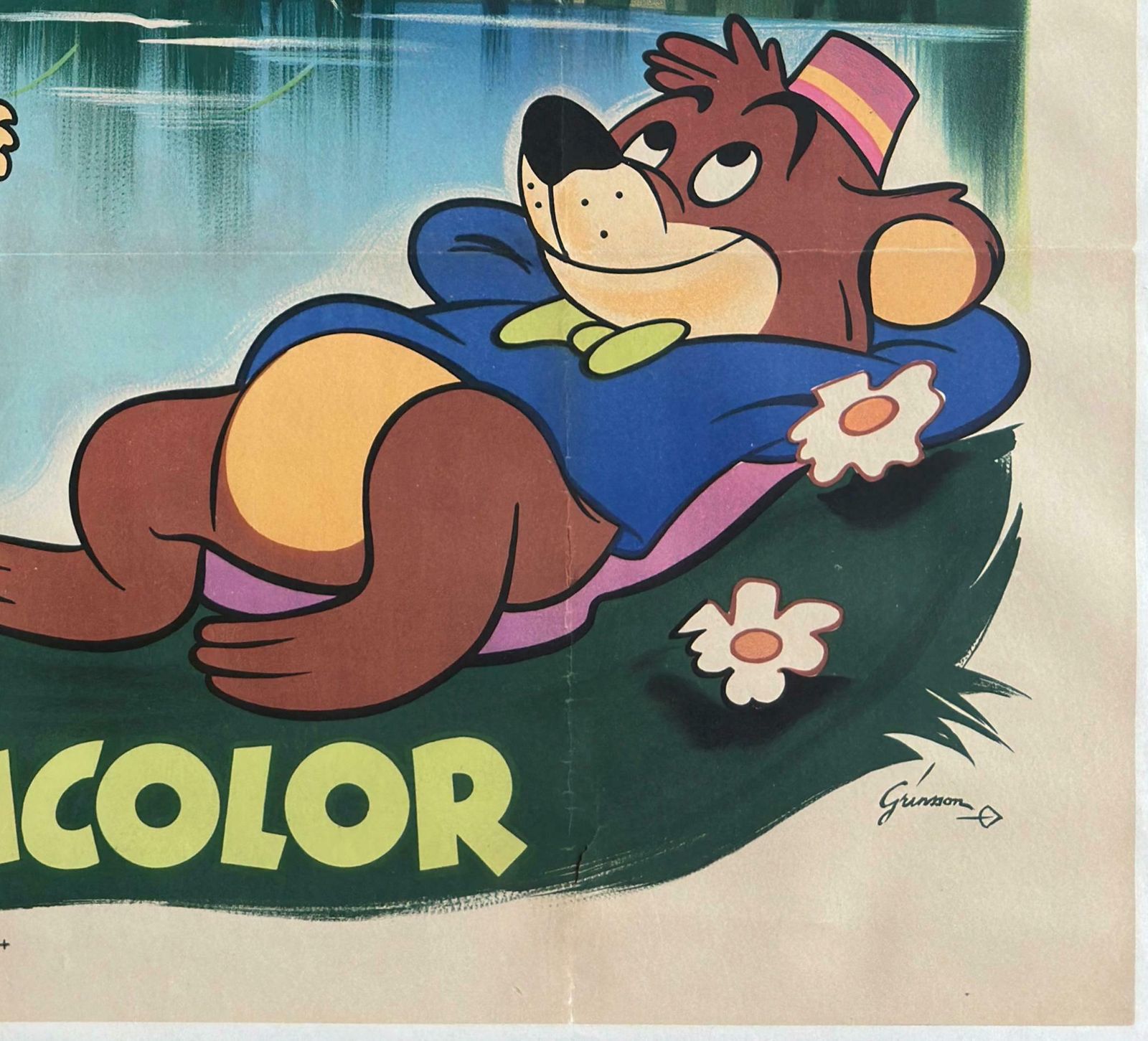 Fun And Fancy Free 1947 French Grande Film Movie Poster, Disney photo vintage
