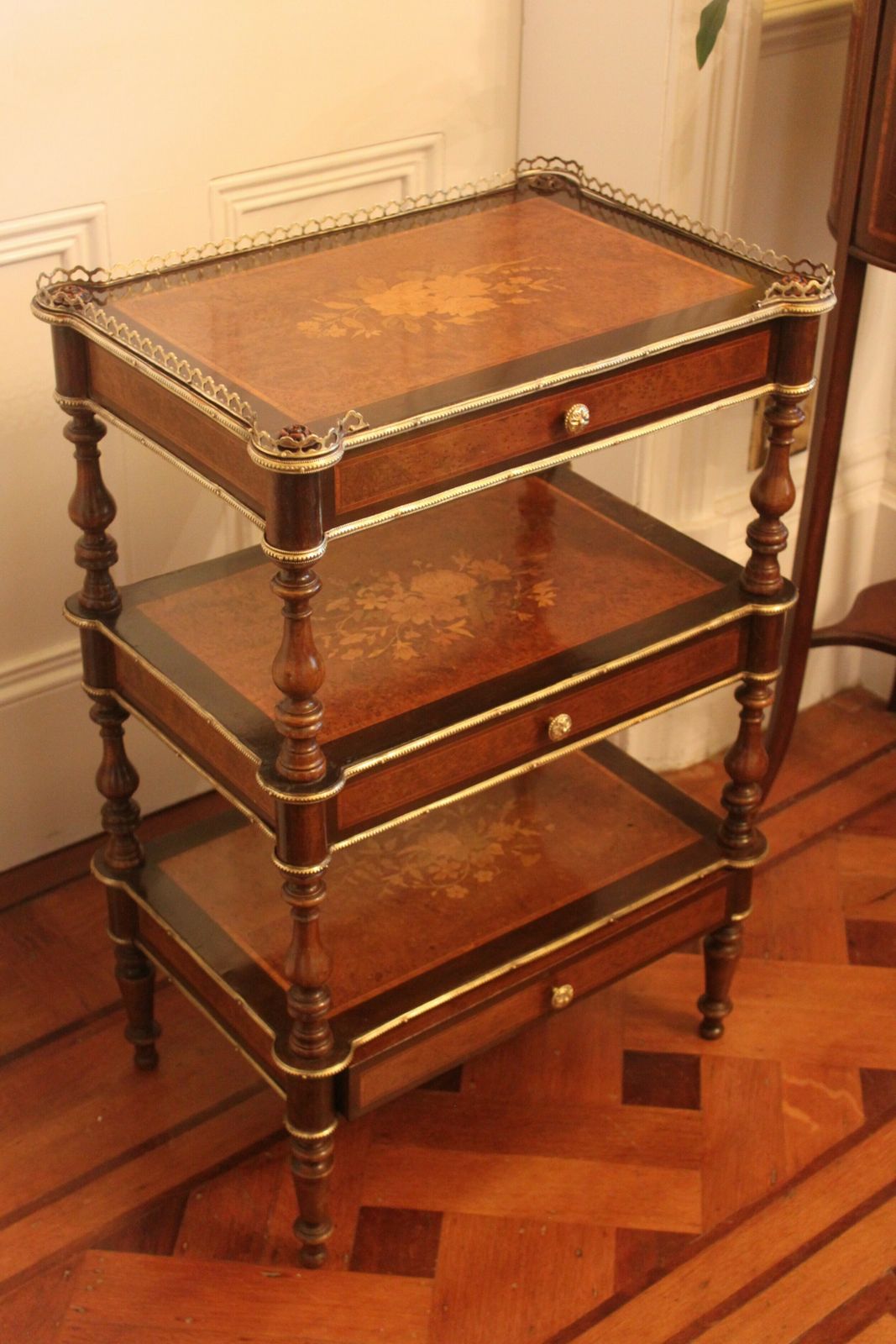 A Fine French 19th Century Etagere With Three Drawers photo Furniture