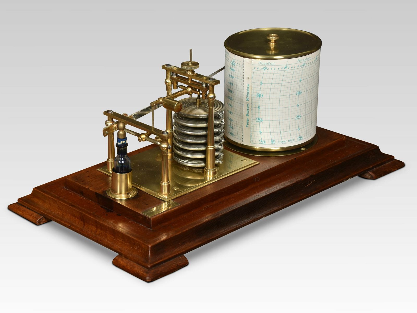Walnut Cased Barograph By Depree And Young Ltd Exeter photo for sale