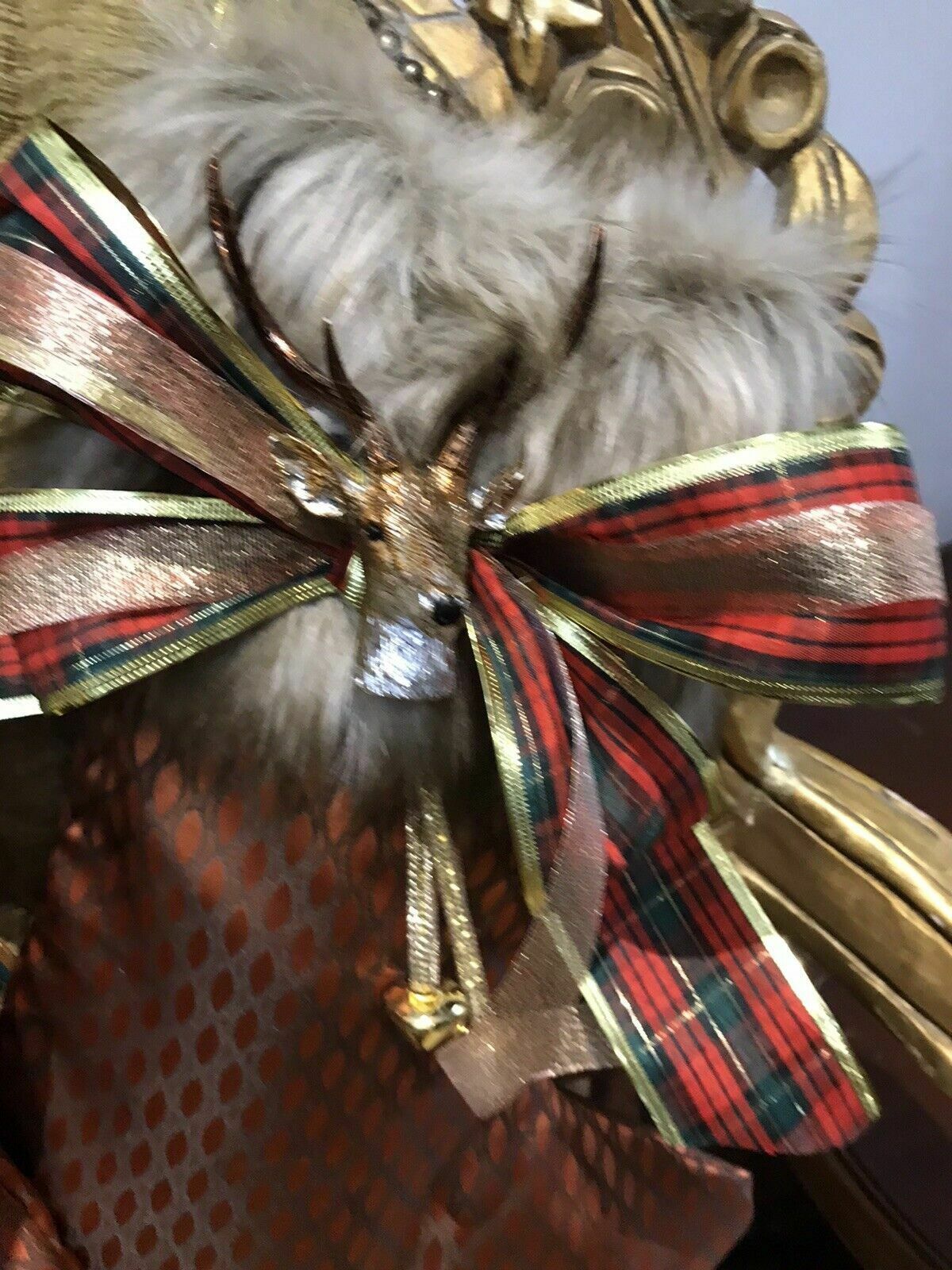 Luxury Monarch Of The Glen Designer Reindeer Fauxfur Christmas Stockings photo buy