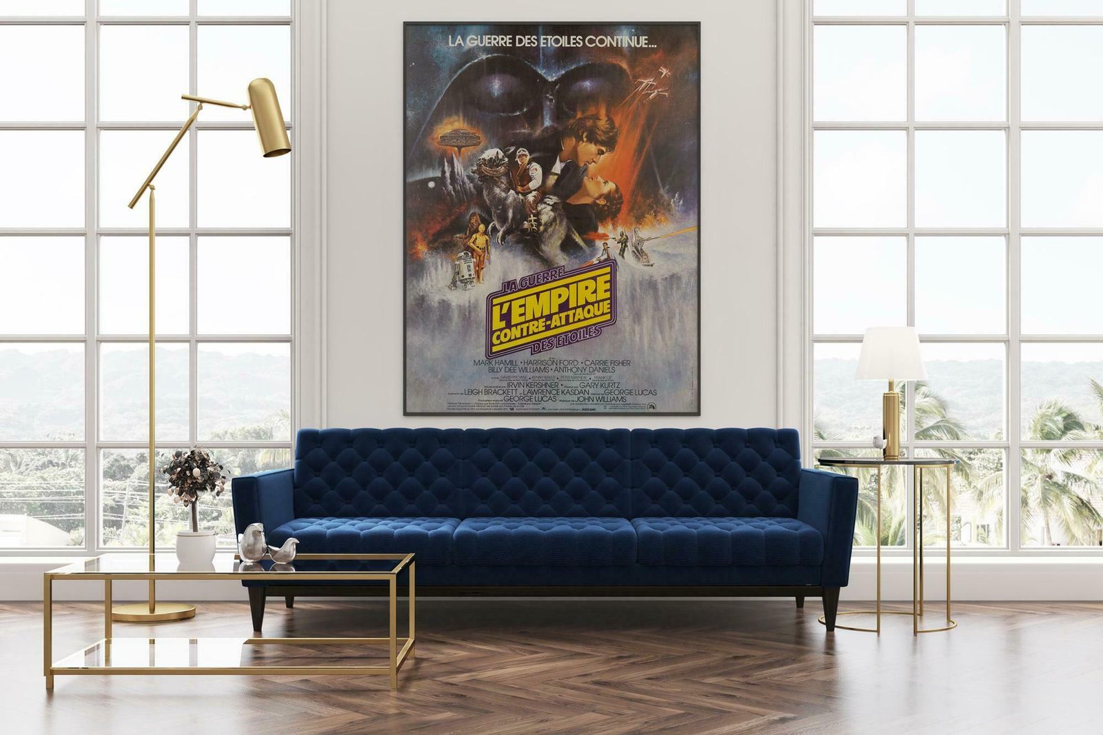 The Empire Strikes Back 1980 French Grande Film Movie Poster, Roger Kastel photo furniture