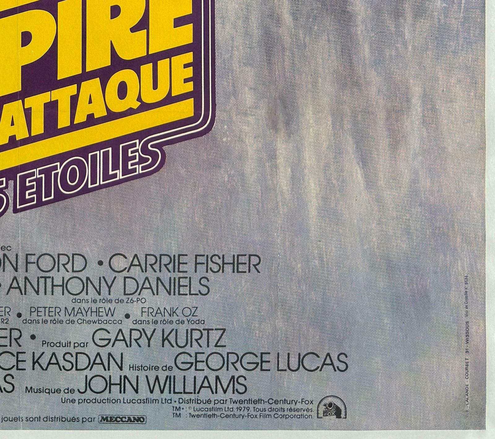 The Empire Strikes Back 1980 French Grande Film Movie Poster, Roger Kastel photo vintage