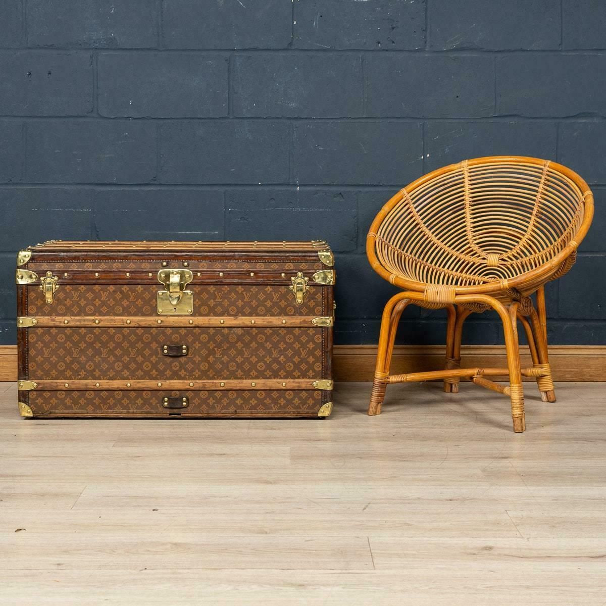 20th Century Louis Vuitton Trunk In Monogram Canvas, France, C.1900 photo vintage