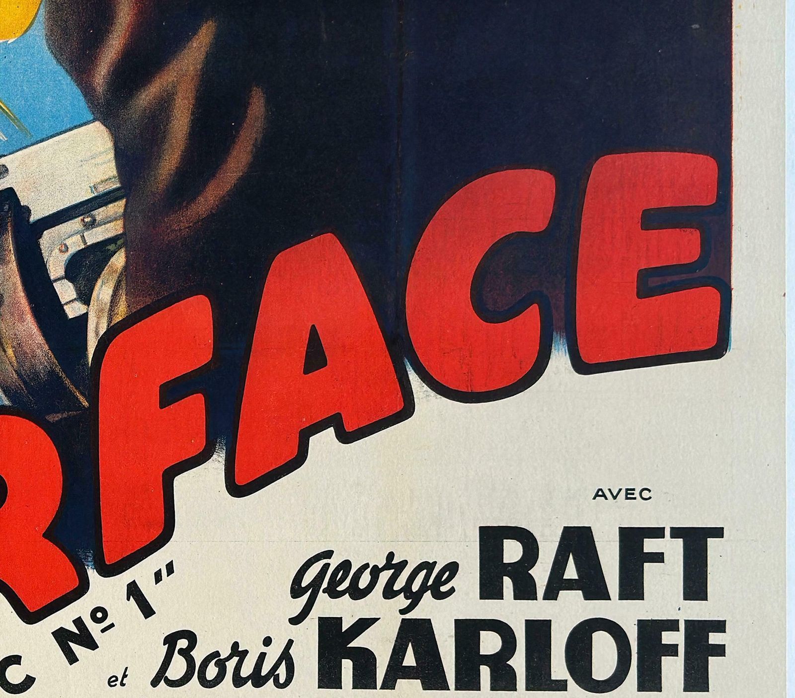 Scarface 1940's French Grande Film Movie Poster, Boris Grinsson photo vinterior